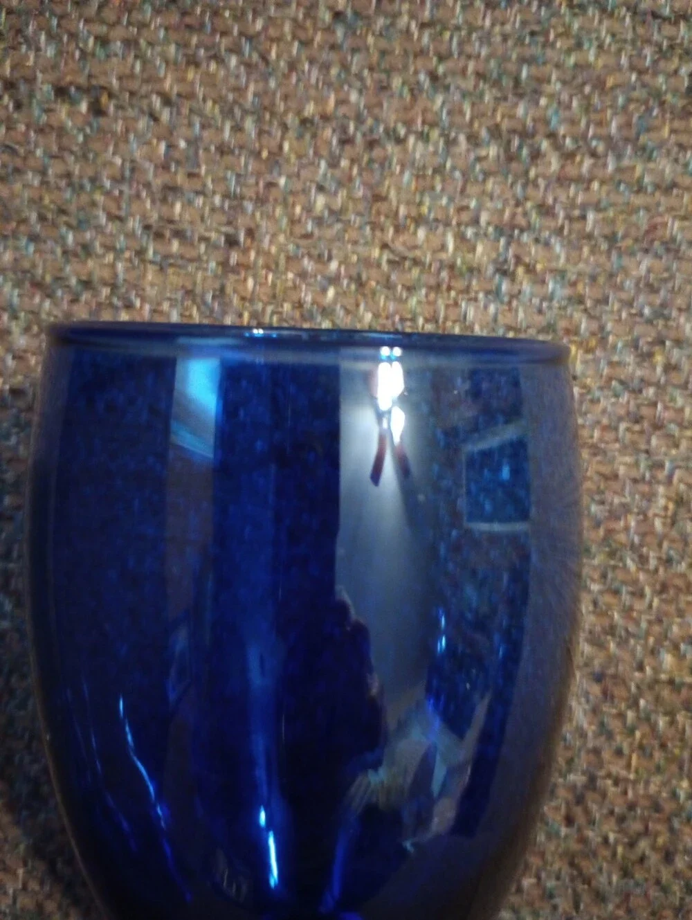 Cristar Lexington Cobalt Blue Pedestal Ice Tea/Water Goblets - Set of 3